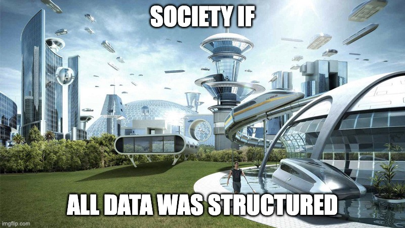 Meme: Society if data was structured
