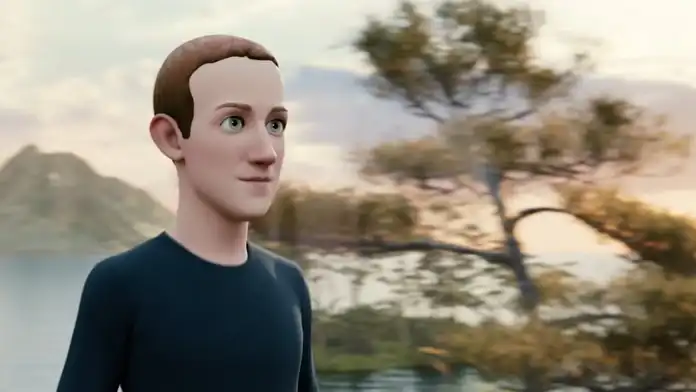 Mark Zuckerberg untersucht den Entscheidungsbaum im Metaverse